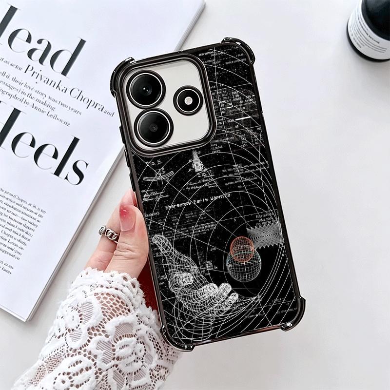 Physics Chemical Mathematics Soft Phone Case For Xiaomi Redmi Note 14 15 Pro Plus 13 12 11S 11T 5G 10 9S 9 Plating Anti-Fall Fun