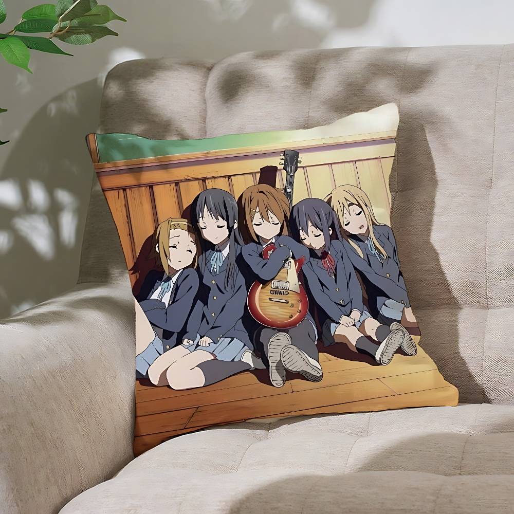 Аниме K-K-ON! Наволочка Чехол для подушки Мягкий Милый Наволочка для диванной подушки Для автомобиля Наволочка Полиэстер С молнией