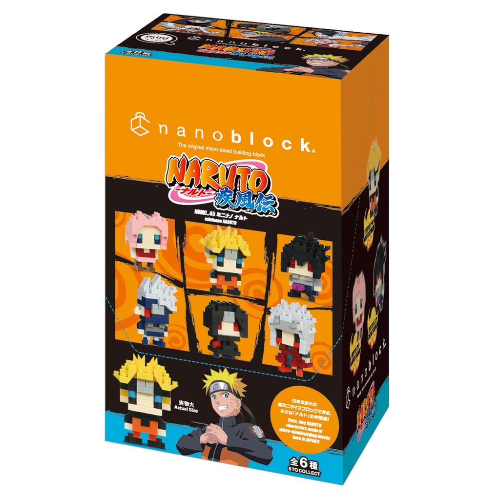 Kawada Nanoblock Mini Nano Naruto Shippuden (Box) NBMC_45S 1 Box = 6 Pieces, Total of 6 Types