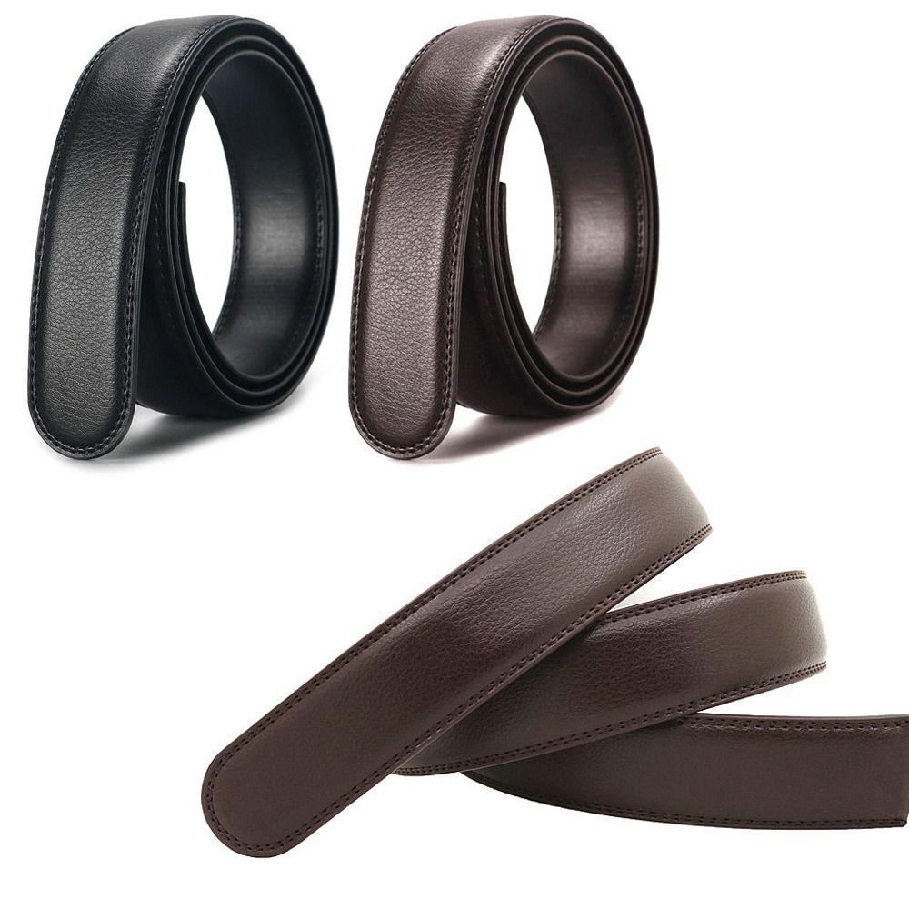 Запасной ремень без пряжки, большой размер, автоматическая пряжка, прочный кожаный ремень