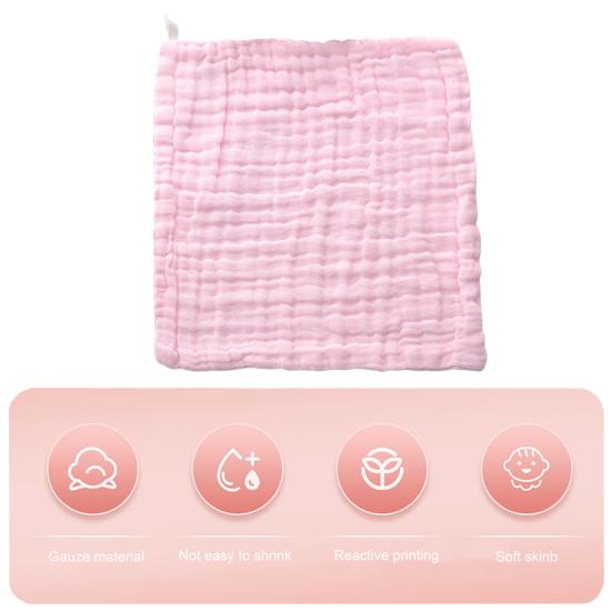 Baby Washcloth Soft Absorbent Baby Bath Towel Square Gauze Facecloth Face Wash Wipe Hand Newborn Infants Kids Girls and Boys Handkerchief