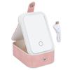 Makeup Case with LED Lighted Mirror Portable Internal Divided Cosmetic Organizer for Travel Business