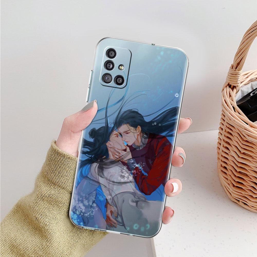Soft Phone Case For Samsung Galaxy A51 A21s A71 A12 A31 A52 A41 A32 A02s A11 A72 A42 Clear Back Cover Chinese Tian Guan Ci Fu