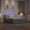 VidaXL Cadre de lit ottoman et matelas gris clair 140x200 cm tissu, cadre de lit, cadre de lit rembourré 3312312