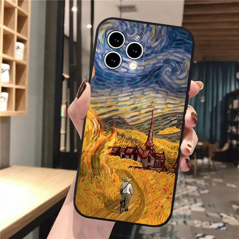 Чехол для телефона с рисунком Ван Гога для iPhone 15 14 Pro Max 13 12 11 Pro Max XSMax XR 12 13 mini 14 Plus Shell