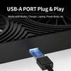 USB Powered Cooling Stand Double Fans Quiet Operation High Airflow Cooling Base for Home and Office