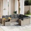 VidaXL Garden Lounge Set with Cushions 10 Pcs, Patio Sofas, Patio Furniture Set, Outdoor Furniture, Grey 3272803