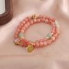 Браслет Duobao Цветок Персика Натуральный Хрустальный Браслет Растущий Национальный Стиль Универсальный Простой Модный Браслет
