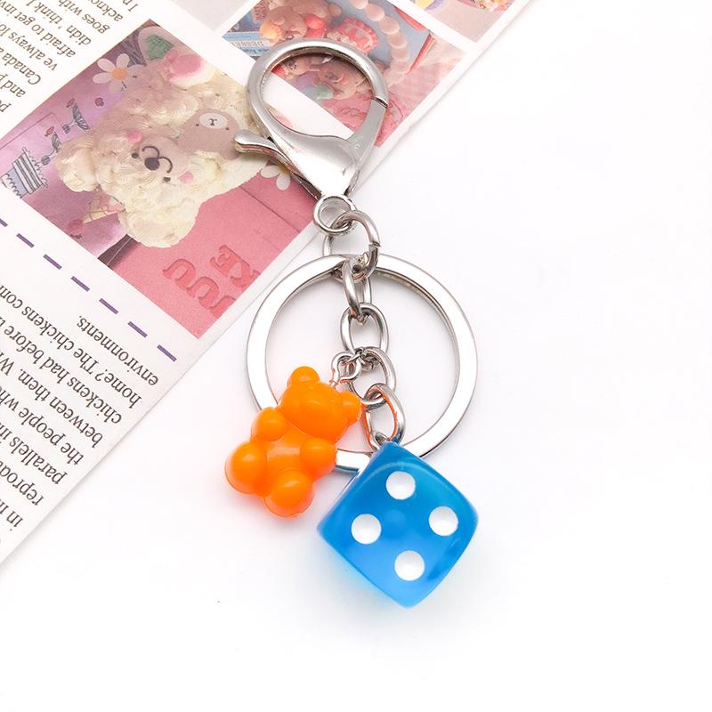Resin Duck Mushroom Donut Bear Pendant DIY Earrings Keychain Accessories