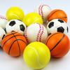 12Pcs Pu Solid Elastic Sponge Ball Bubble Ball Basketball Tennis Baseball Rugby Grip Ball Stress Relief Toy Scene Decorations