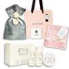 [Set Product/wrapped] JILL STUART White Floral Hair Care Travel Set (Shampoo & Conditioner & Hair Mask) Travel Kit & FREADIA Handkerchief Mother's Day