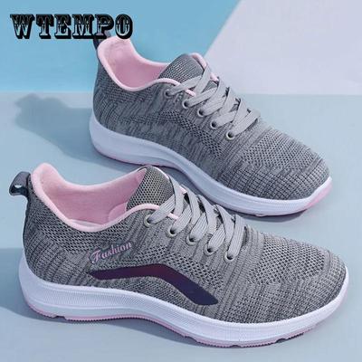 Женская летающая тканая спортивная обувь, весенне-осенняя дышащая повседневная обувь с сеткой, нескользящие легкие кроссовки