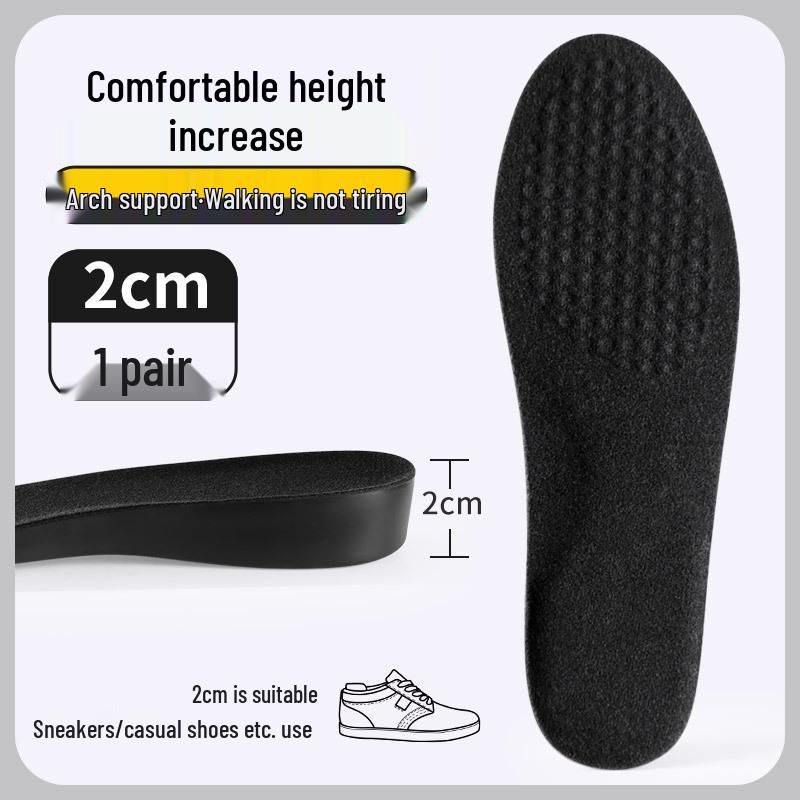 Unisex Odor-Resistant Shock-Absorbing Height-Increasing Insoles - Breathable & Invisible for Shoes and Boots