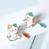 Accessories Funny Cats Friend Gift School Bag Badge Pin Cat Fishing Brooch Cat Brooch Enamel Brooch