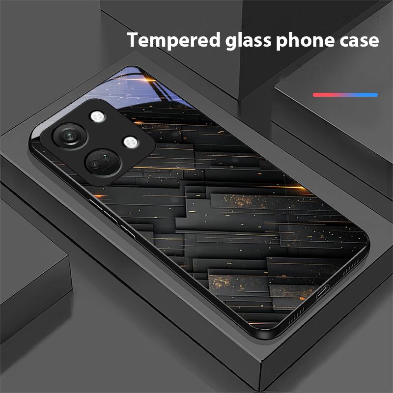 Метеор Золотая бусина Для OnePlus Nord 3 5 6T 7 Pro 8 12 10T Reno8 Lite 5G 10R Nord N30 Твердый чехол Закаленное стекло Чехол для телефона Черный