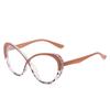 Personalized Contrasting Color Splicing Anti-Blue Light Glasses, Women'S Same Glasses Frame Flat Mirror