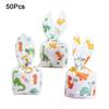 50 шт. Пластиковые пакеты для конфет с кроличьими ушками, мультяшные многостильные пакеты с длинными ушками кролика, милые пакеты для упаковки печенья с животным узором, печенье