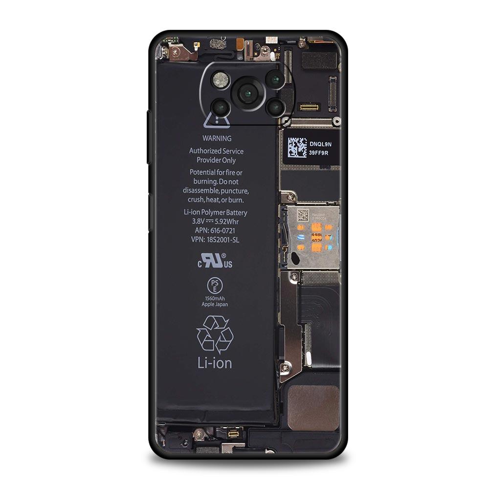 Чехол для телефона с рисунком печатной платы для Xiaomi Poco F7 F6 F5 F4 F3 X6 X5 X4 X3 NFC F7 Ultra M4 C51 C55 GT 5G Мягкий чехол из ТПУ