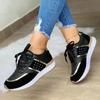 Women Sneakers Shoes Leather Patchwork Casual Platform Sport Shoes Ladies Zapatillas Mujer Outdoor Running Vulcanized Women