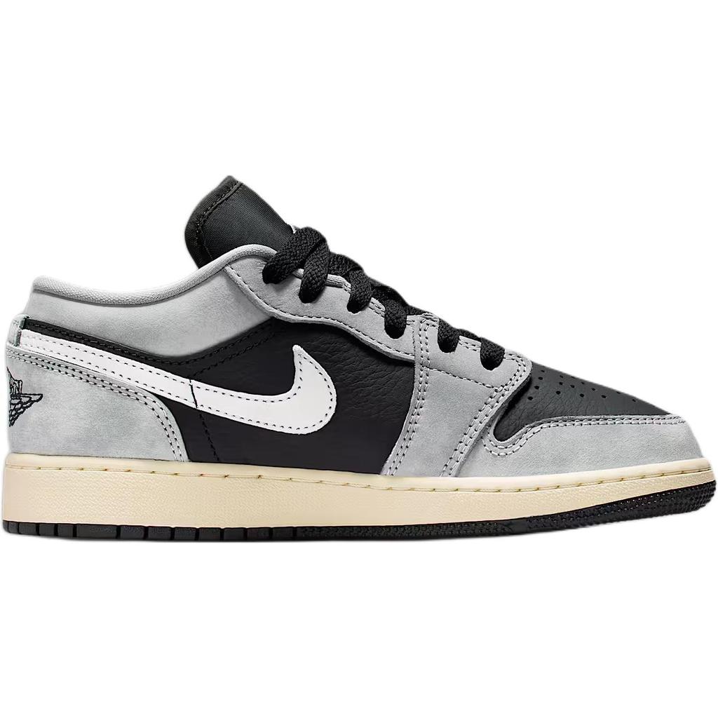 Jordan Air 1 Low SE Удобные Универсальные Низкие Детские Кроссовки Унисекс Кроссовки Черный Серый HQ2021-012