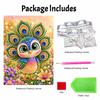 DIY Pearl and Diamond Painting Kit Peacock. suitable for beginners. home wall decoration. handmade gift.