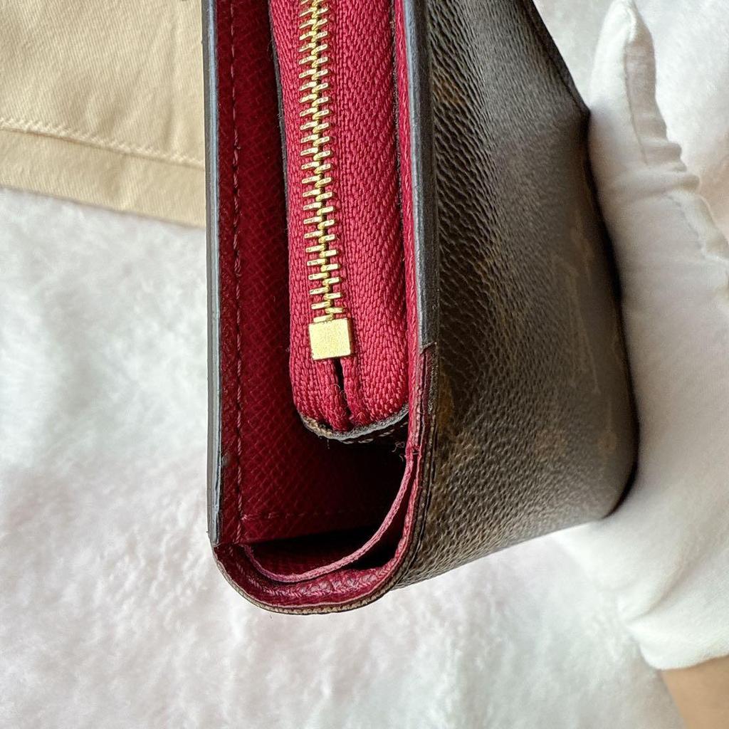 Used Beautiful Louis Vuitton Portefeuille Juliet Monogram Fuchsia Bifold Wallet