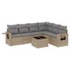 VidaXL Salon de Jardin avec Coussins 7 pcs, Canapés de Terrasse, Ensemble de Meubles de Patio, Mobilier d'Extérieur, Beige 3220218