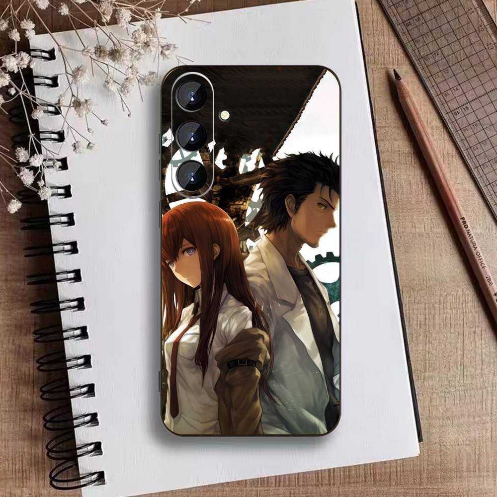 Чехол для телефона A-Okabe Rintaro STEINS DATE для Samsung Galaxy A73, 21, 22, 32, 71, 53, 52, 51, 80, 5G, Мягкий черный чехол