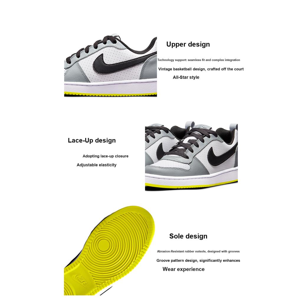Nike Кроссовки Court Borough Low GS Wolf Grey Black Kids Белые 839985-104