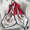 90cm *90cm Design Scarf Lady Shawl Printed Silk Felt Headscarf Scarf Lady Headscarf Square Scarf Lady Wrap Scarf 2021