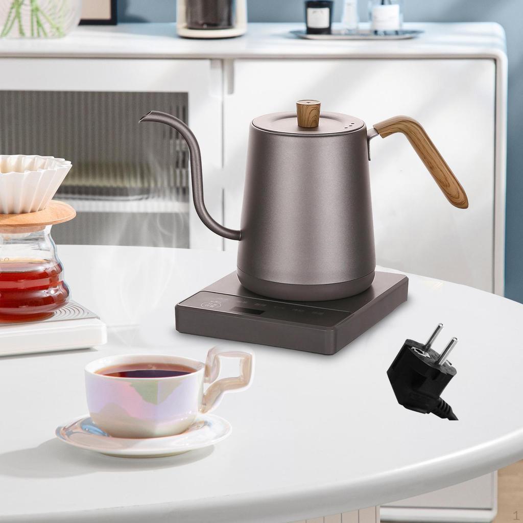 Электрический чайник для кофе 1000 Вт Кипяток для кемпинга, пикника на открытом воздухе черный