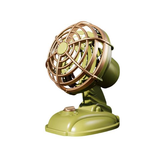 Портативный настольный вентилятор Yousheng с 2 скоростями, регулируемым углом наклона, малошумным компактным дизайном, перезаряжаемым охлаждающим вентилятором