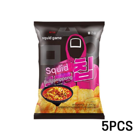 [Дичь из кальмаров] Острые чипсы из кальмаров Jjamppong 50 г (2 варианта)