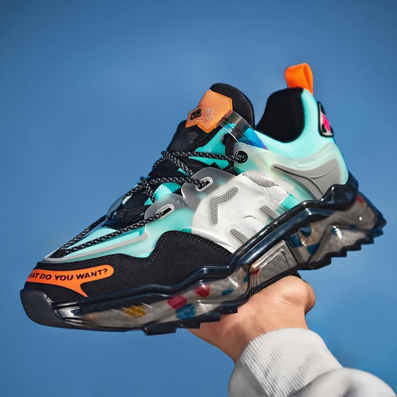 Mens High Quality Men's Non-slip TPR Rubber Soft Sole Fashion Sports Running Shoes