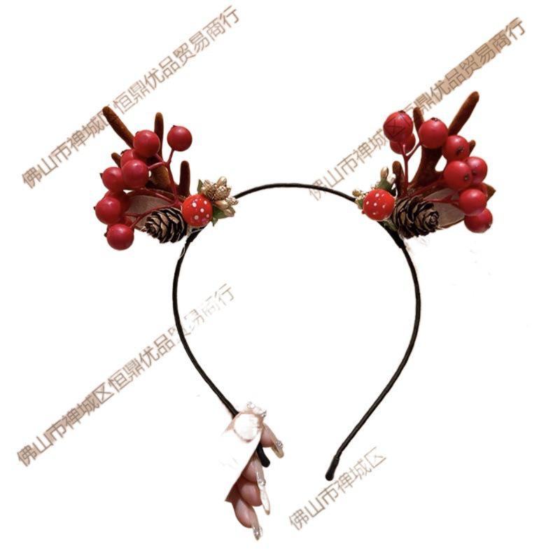 Праздничный обруч с рогами оленя для женщин - Рождественские аксессуары для волос