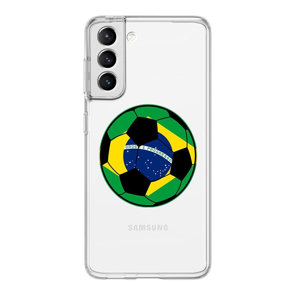 Чехол для телефона с изображением бразильского флага и футбола для Samsung Galaxy S23 S22 Ultra S20 S21 FE 5G S10 S10E S9 S8 Plus 4G, мягкий прозрачный чехол