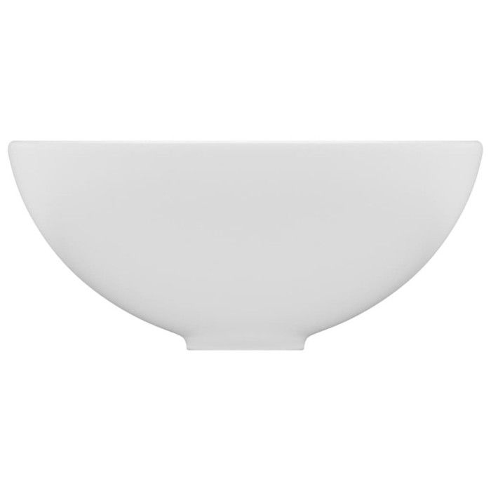 VidaXL Round Luxury Bathroom Sink Countertop Washbasin Toilet Hand Basin Cosmetic Room Interior Matt White 146965