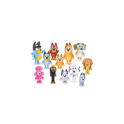 (12ПК) Набор фигурок Bluey Семья и друзья 8/12 штук Официальные коллекционные игрушки