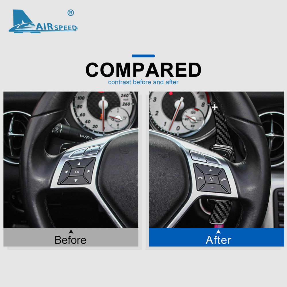 Накладки на подрулевые лепестки из настоящего жесткого углеволокна для Mercedes Benz A B Class W204 W447 W176 W246 MB SLK R172 CLA C117 GLA X156