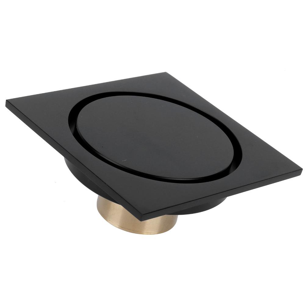 Black Shower Drain Kit Brass Floor Drain Retro Style Floor Drain Strainer Balcony