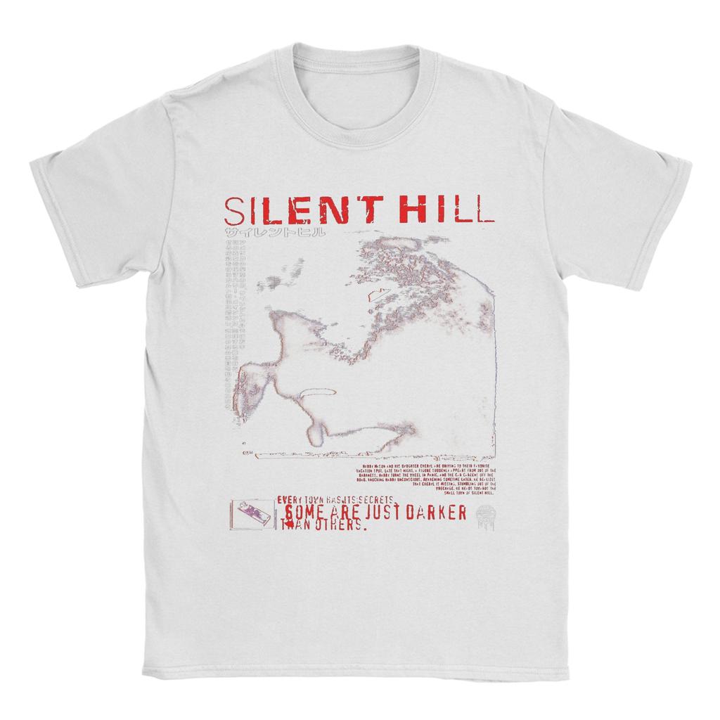 Игровые футболки Silent Hill 1 для мужчин Хлопок Новинка Футболки С круглым вырезом Короткий рукав Одежда Большой размер