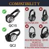 SOULWIT Headband Side Cover Sliders for Bose QuietComfort 15 (QC15)/QuietComfort 2 (QC 2) Headphones, Replacement Headband End Caps, Black