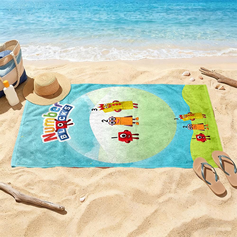 Numberblocks Beach Towel Quickdry Soft Microfiber Comfortable Lightweight Portable For Swimmingbeachcamping Travel Beach Accessoriesgym
