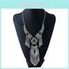 Ethnic Style Simulation Gemstone Decoration Women Necklace With Tassel Design For Fashionconscious Women