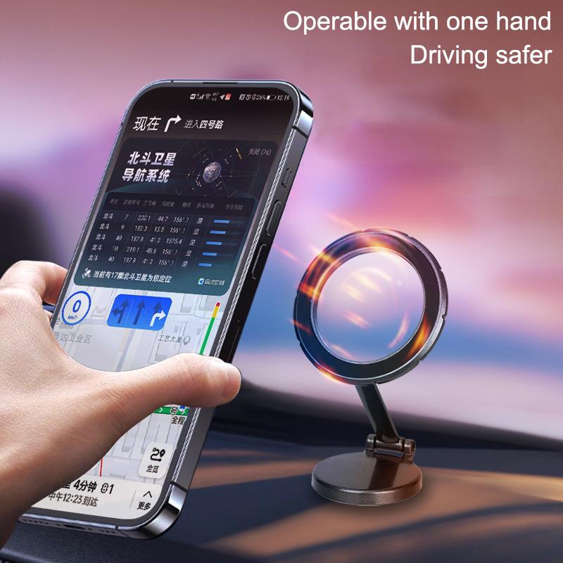 Новый ультрамагнитный автомобильный держатель для телефона, универсальная вращающаяся подставка для смартфона из сплава для автомобилей, антивибрационный автомобильный держатель для навигации