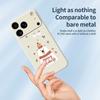 For iPhone 17 Pro Case Merry Holiday Bear Pattern Printing Straight Edge TPU Phone Back Cover