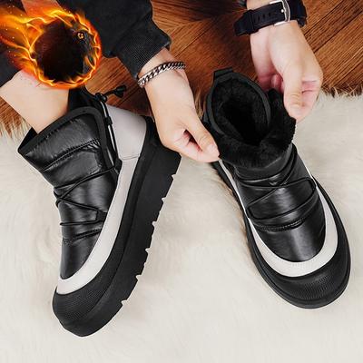 Зимние новые бархатные утолщенные теплые зимние ботинки для улицы, устойчивые к холоду, водонепроницаемые, легкие, модные, универсальные, хлопковые ботинки