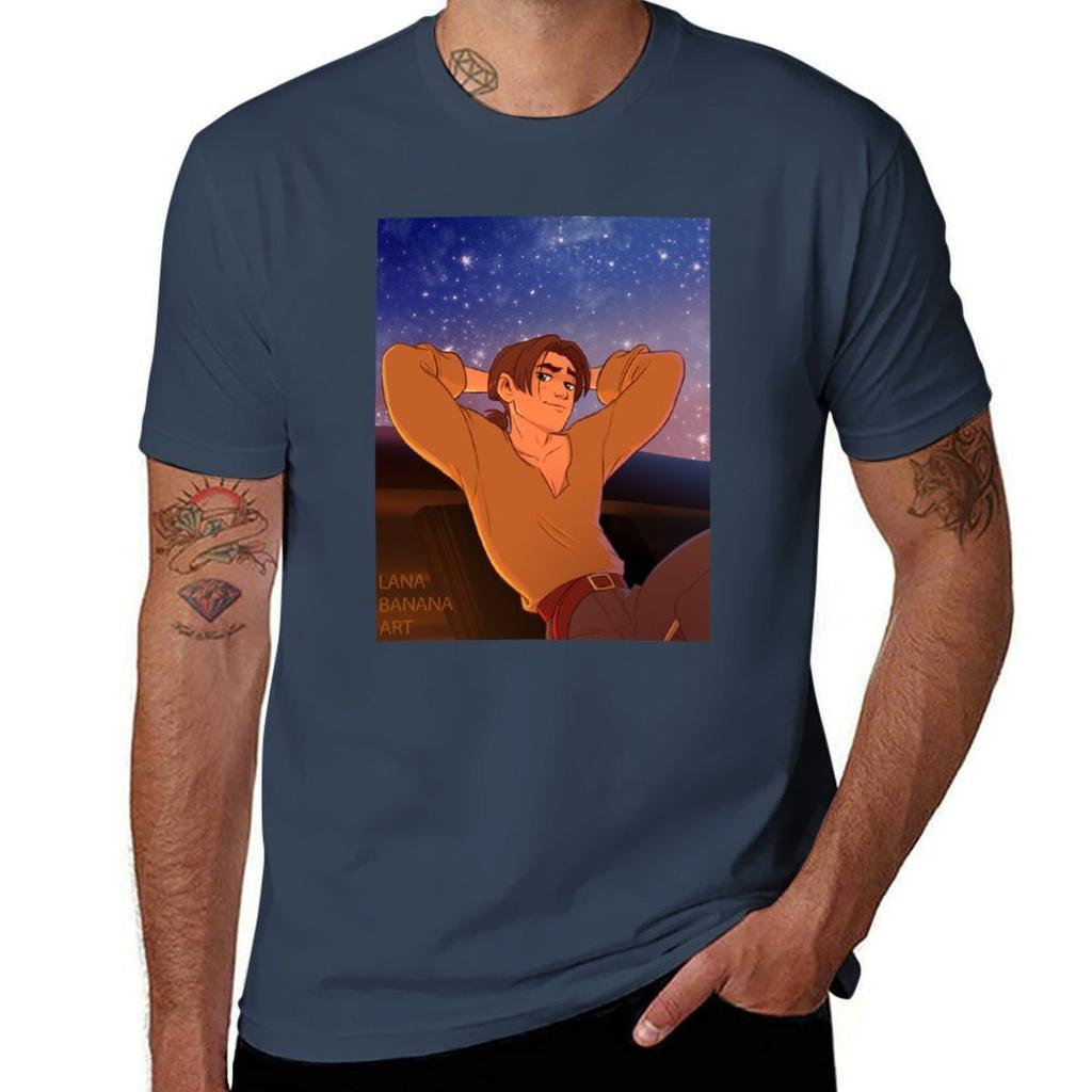 Jim Hawkins In The Stars Tshirt Trendy Casual Short Sleeve Shirt