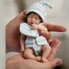 6-дюймовая мини-кукла Reborn Girl для малышей с вьющимися волосами, улыбающееся лицо, кукла для новорожденных, моющаяся мягкая виниловая кукла для всего тела, имитация всего тела, детские куклы, игрушка-компаньон для детей