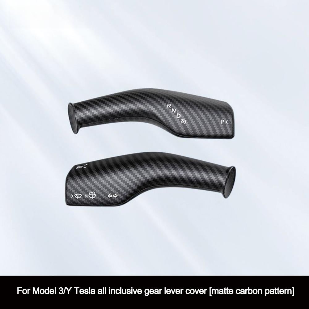 Накладка на рычаг переключения передач на рулевую колонку для Tesla Model Y Model 3 Настоящее углеволокно Накладка на рычаг рулевого колеса Декоративные аксессуары